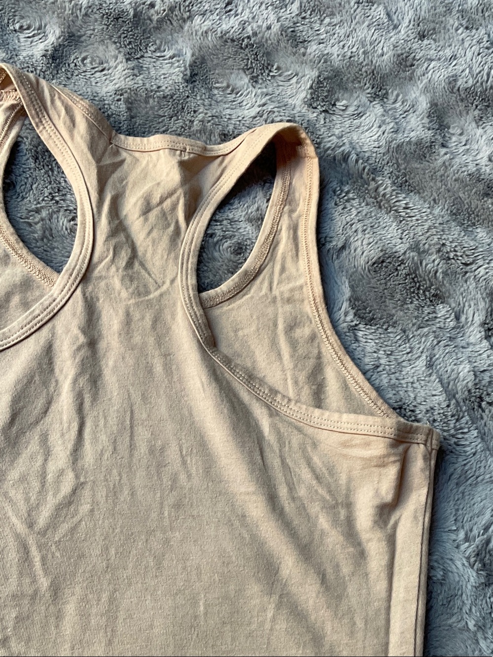 Active Basic Beige Racerback Crop Tank - Picture 5 of 5